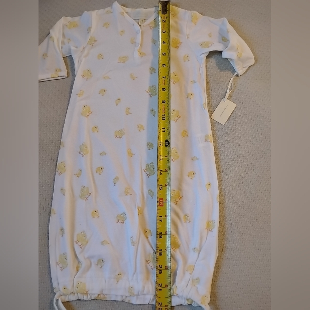 Pixie Lily Baby Bunting Gown Sack Yellow Chicks 3-6 Luxury Pima Cotton Gift NWT - Picture 7 of 9